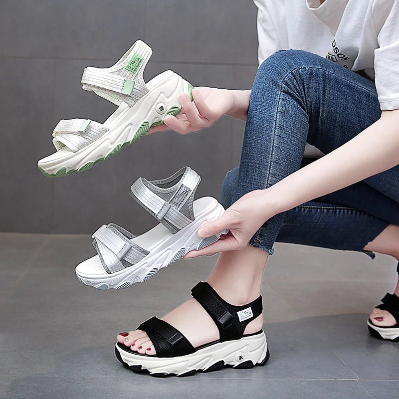 Sandals Women Shoes 2024 New Summer Sports Daddy Fashion Casual Non - Slip Platform non - slip Beach Shoes Sandalias - Kenner House Emporium
