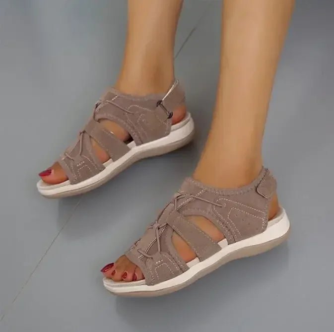 Women Fashion Women Flats Outdoor Beach Sandals Low Top Round Toe Casual Sports Comfortable Fish Mouth Opened Toe Sandals 2024 - Kenner House Emporium