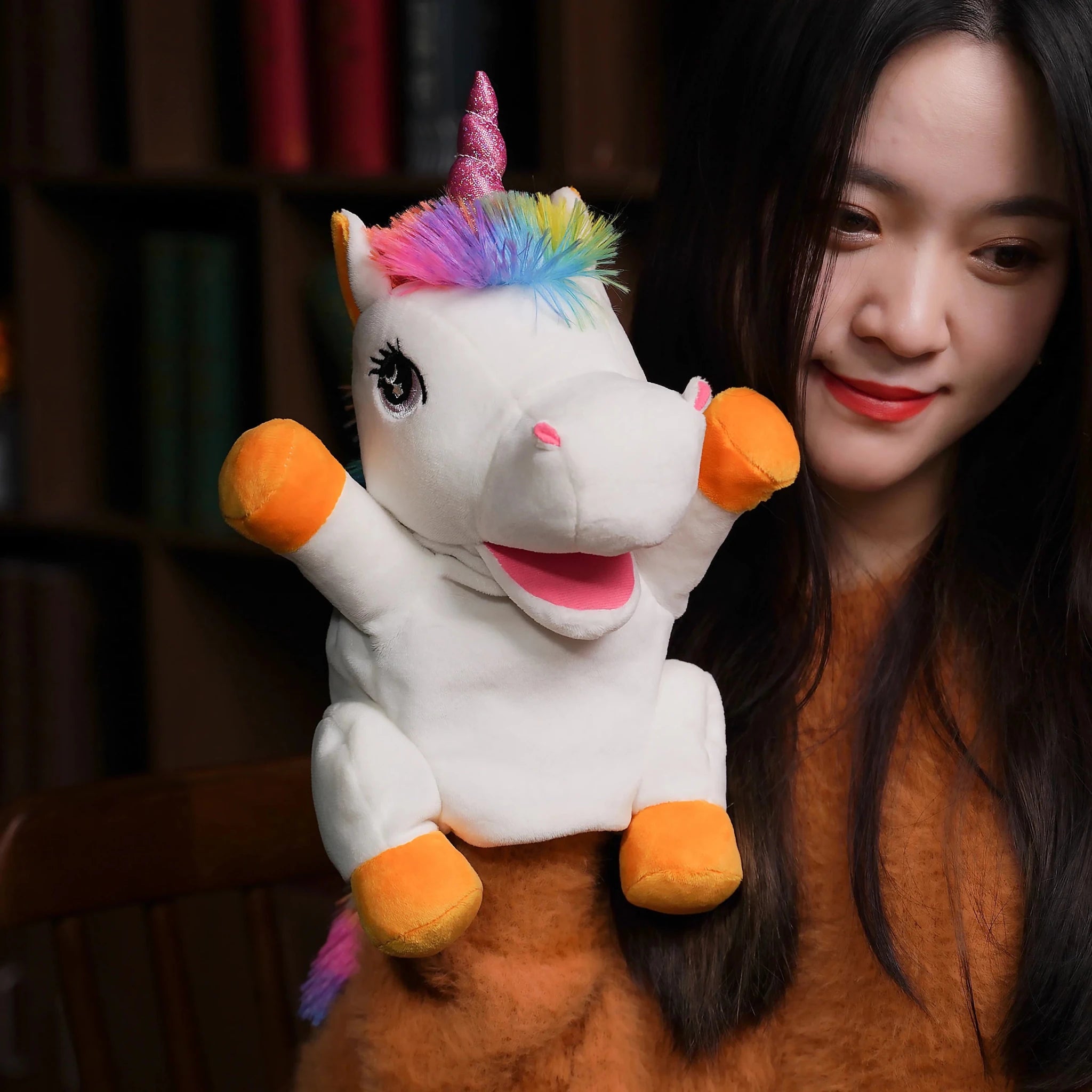 Stuffed Plush Animals Toys Hand Finger Puppet Kawaii Dolls Educational Baby Toys Learning & Education Monkey Tiger Children Gift - Kenner House Emporium