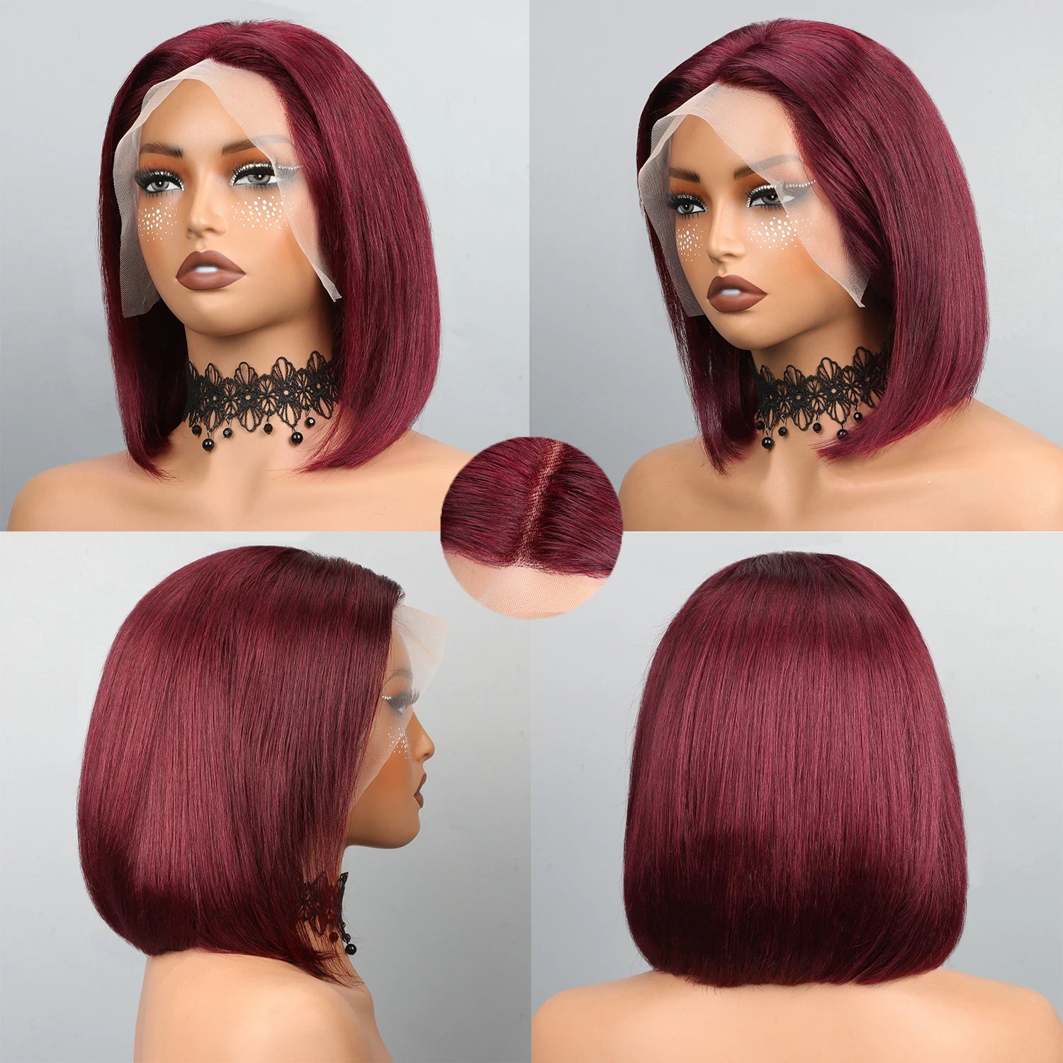 Bob Wig Human Hair 13x4 Hd Lace Front Human Hair Wigs For Black Women Glueless Lace Front Wigs Pre Plucked Pre Cut Straight Bob - Kenner House Emporium