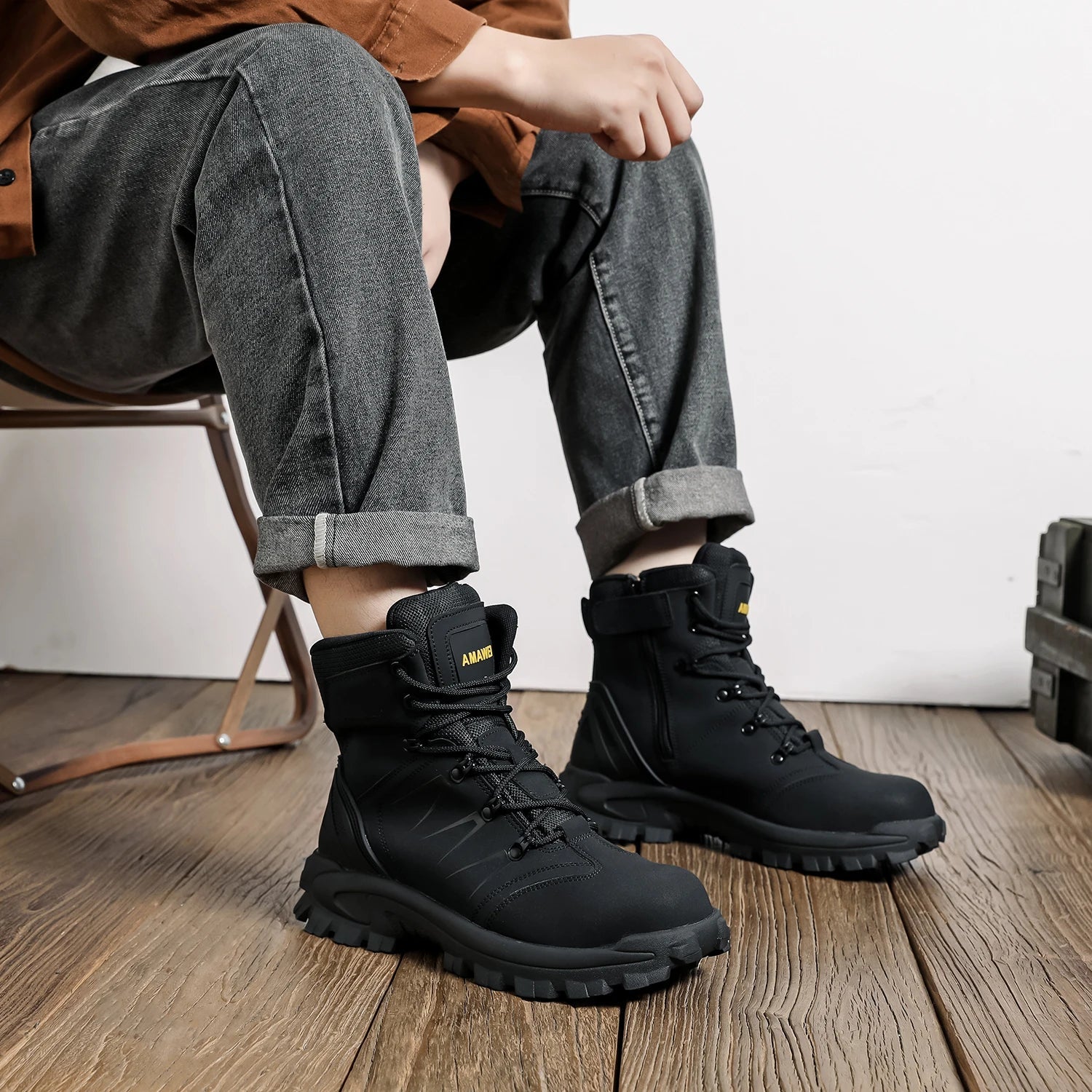 Steel Toe Safety Shoes Men's High Quality Industrial Work Boots Man Work Protection for the Feet Work Wear Free Shipping - Kenner House Emporium