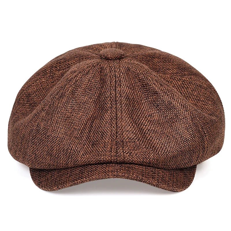 Men Casual Newsboy Hat Spring Autumn Retro Beret Hats Wild Casual Hats Unisex Wild Octagonal Cap for Men Street Caps Gorras - Kenner House Emporium