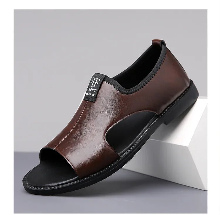 Sandals for Men Brand Casual Shoes Outdoor Fashion Men's Slippers Comfortable Beach Shoes High Quality Leather Men Flat Sandals - Kenner House Emporium