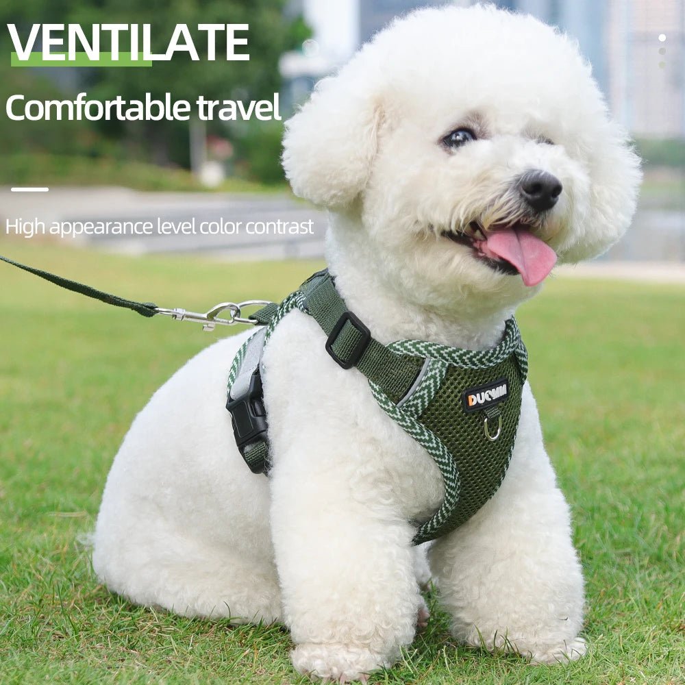 Cat Harness Dog Leash Breathable Mesh Spring Summer Pet Supplies Reflective Outdoor Walk Soft Cat Comfortable Puppy Harness - Kenner House Emporium
