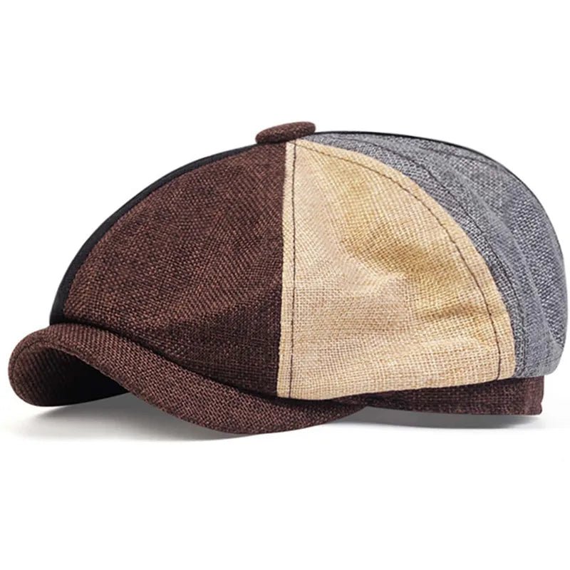 Men Casual Newsboy Hat Spring Autumn Retro Beret Hats Wild Casual Hats Unisex Wild Octagonal Cap for Men Street Caps Gorras - Kenner House Emporium