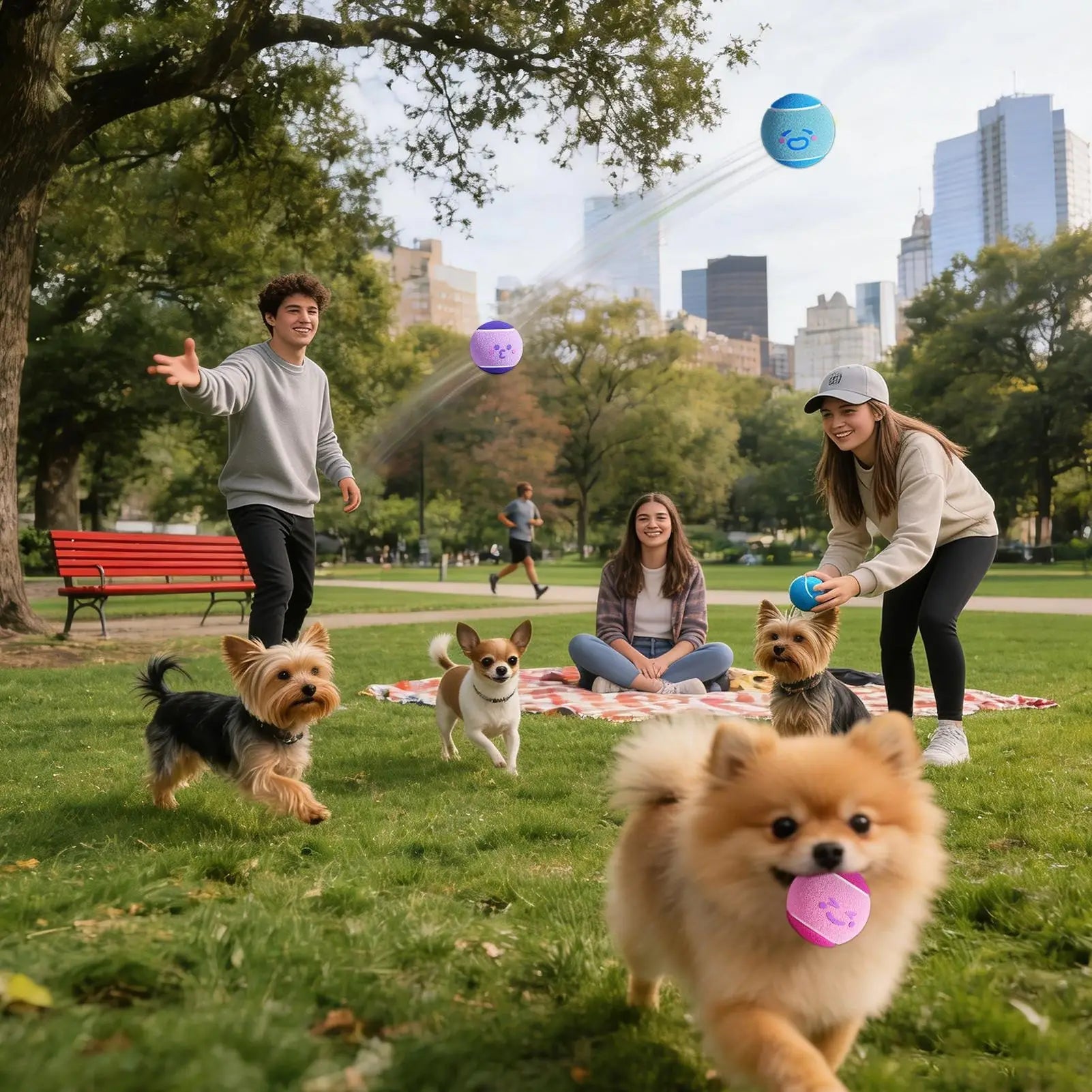 6pcs Pet Dog Tennis Balls, Interactive Toys For Dogs, Chew - resistant Durable Rubber Tennis Balls, Puppy Indoor Outdoor play Toys - Kenner House Emporium
