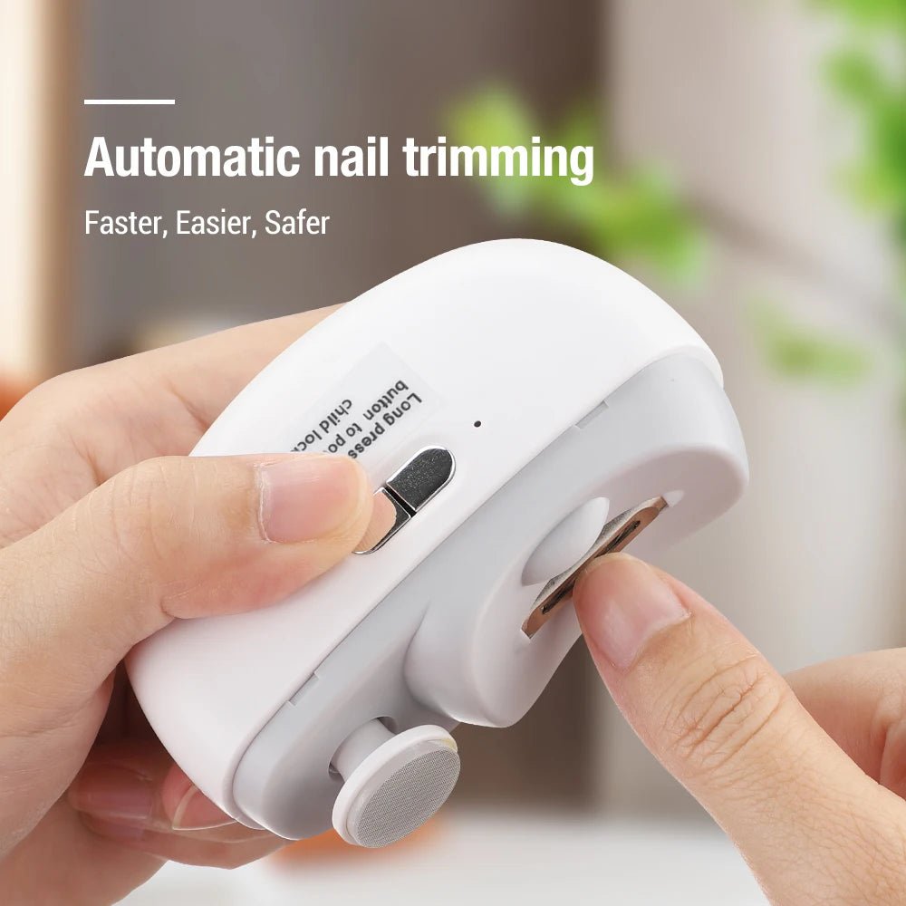 2 In 1 Electric Nail Clippers Manicure Anti - Splash Nail Trimmer For Baby Finger Toe Scissors Pedicure Thick Nails Cutter Tools - Kenner House Emporium