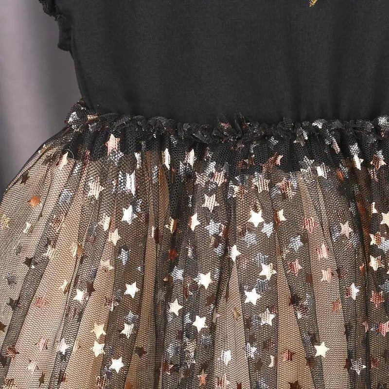 1 to 7 Years 2023 New Baby Dress Spring and Summer New Korean Girl Cotton Tutu Skirt Star Net Gauze Princess Dress - Kenner House Emporium