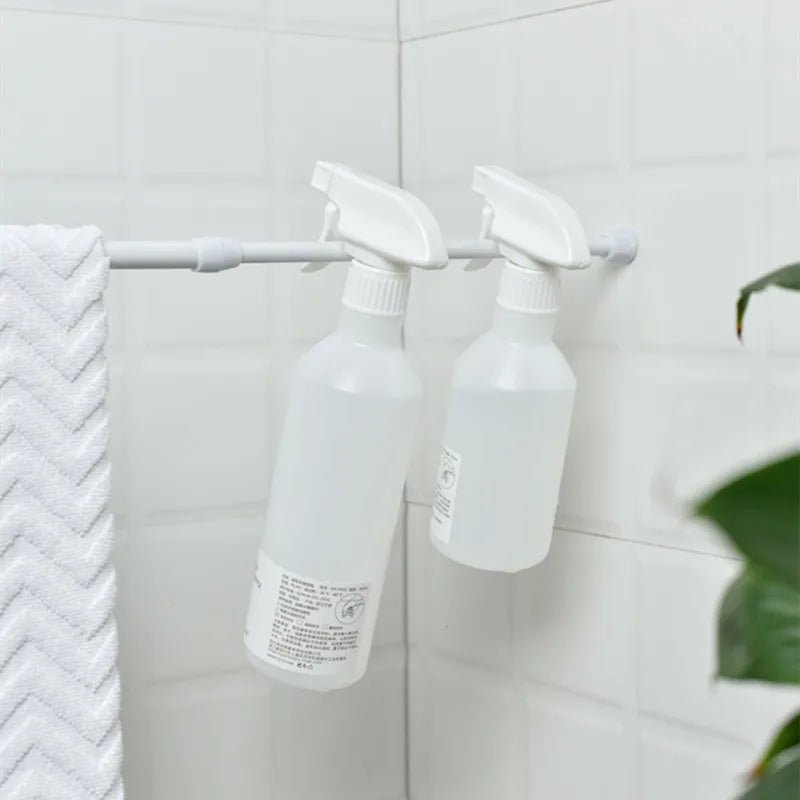 Adjustable Curtain Rod Without Drilling Metal Spring Loaded Bathroom Bar Shower Extendable Telescopic PolesHanging Rods 32 - 90cm - Kenner House Emporium