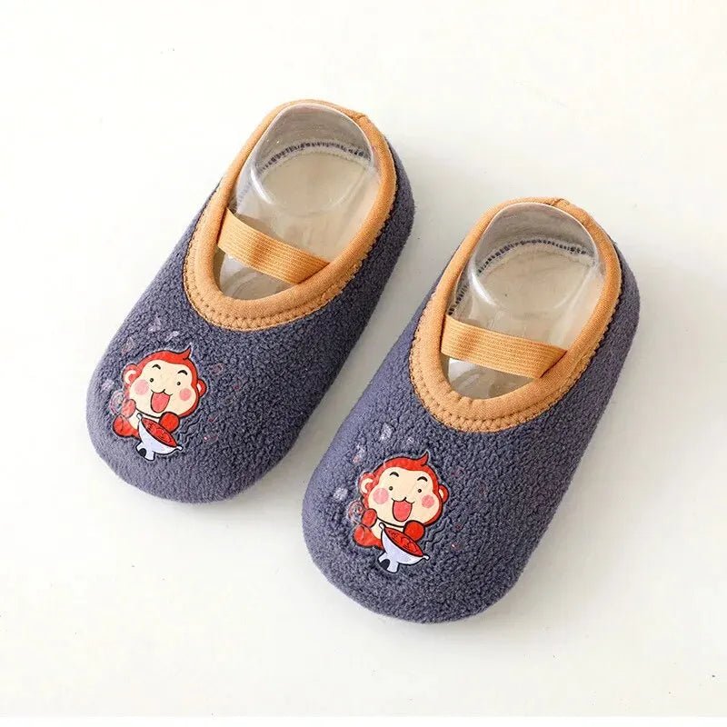Baby Anti - slip Socks Newborn Warm Crib Floor Shoes with Rubber Sole for Children Boy Toddler Foot Girl Infant Cute Kids Slippers - Kenner House Emporium