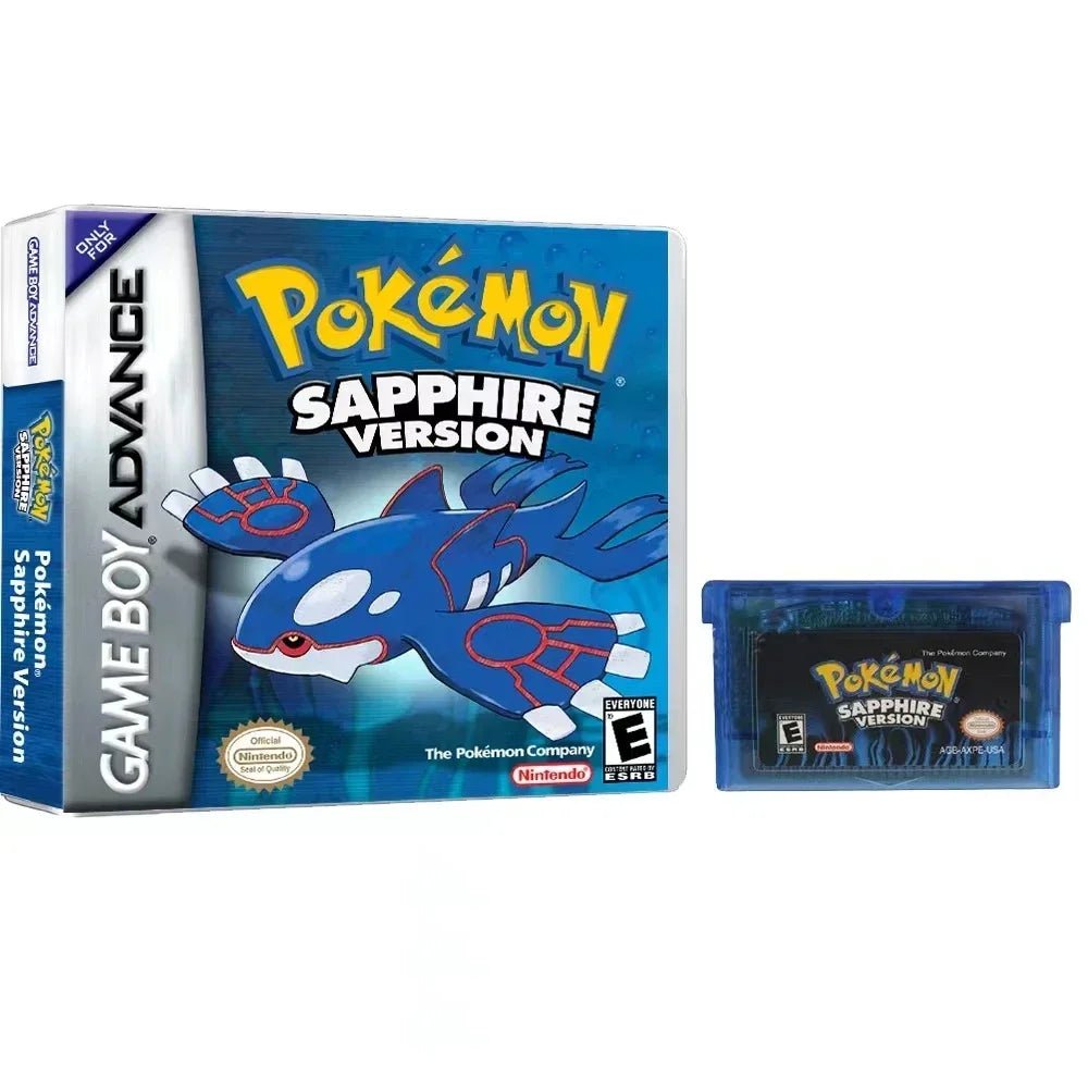 NEW Pokemon Series Emerald FireRed Leafgreen Ruby Sapphire 5 Versions GBA Game in Box for 32 Bit Video Game Cartridge No Manual - Kenner House Emporium