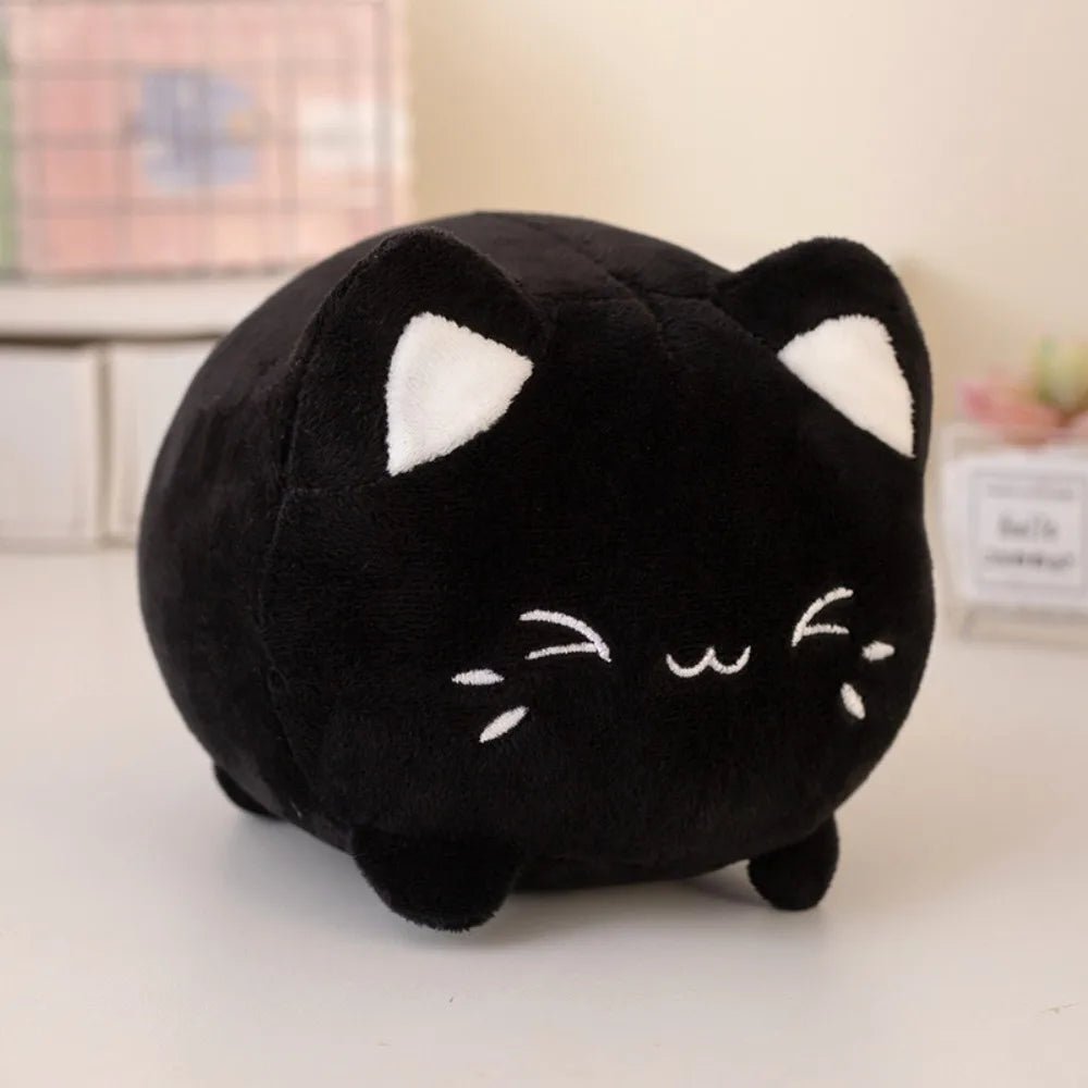Stuffed Animals Black Cat Stuffed Cute Plushie Pink Peachy Kitten Plush Toys 20cm Cartoon Cat Soft Dolls Birthday Presents - Kenner House Emporium