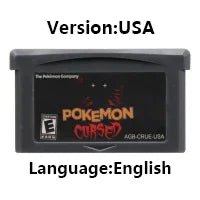 Pokemon Series GBA Game Cartridge 32 Bit Video Game Console Card Red Chapter Cursed Moemon FireRed Emerald for GBA NDS - Kenner House Emporium