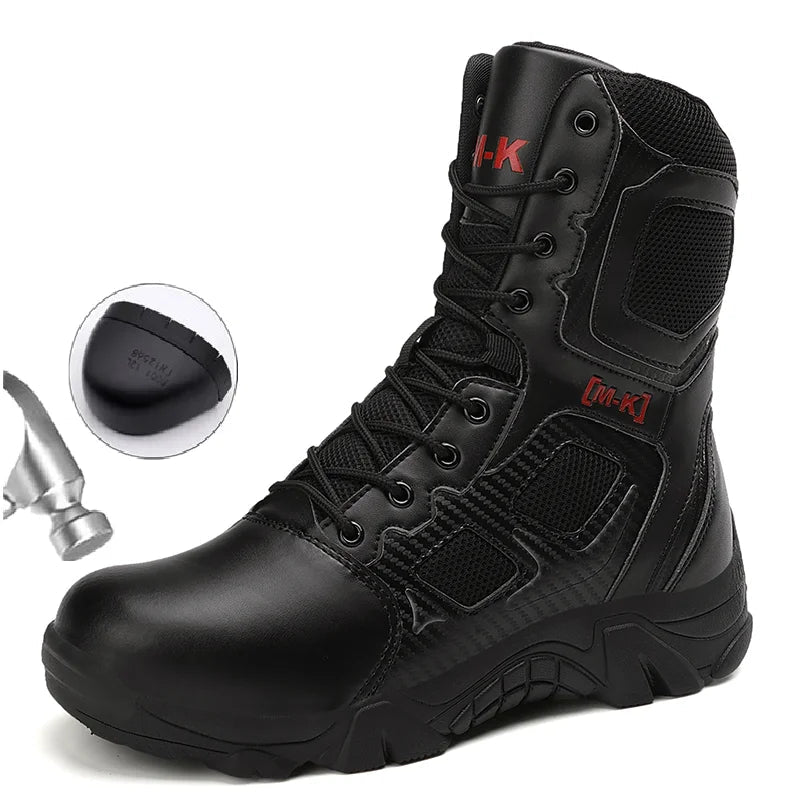 Men Boots Waterproof Safety Shoes Security Steel Toe Cap Men's Boots Working Steel Toe Anti - Smashing Men's Work Boots Size 47 - Kenner House Emporium