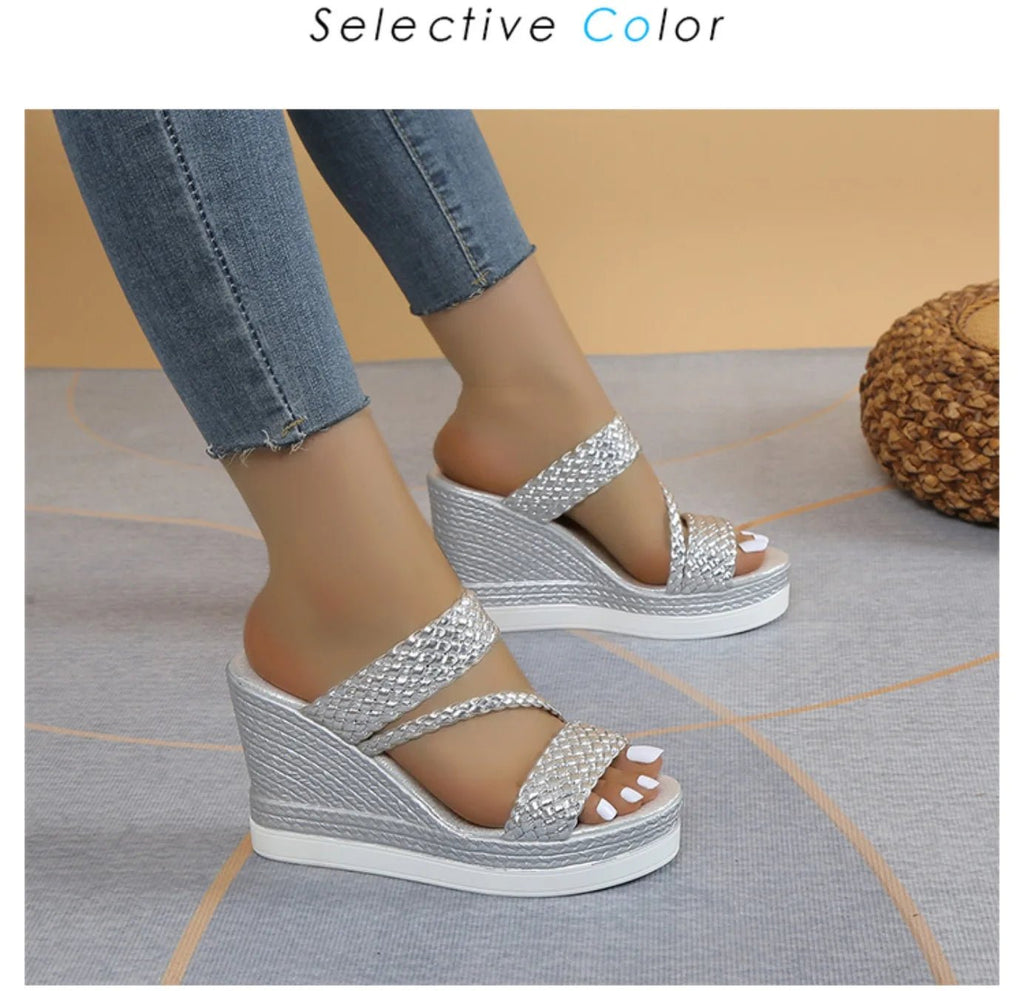 Women Sandals Summer New Outdoor Beach Sandals Comfortable Hot Shallow Wedges Shoes for Women Designer Casual Sandals - Kenner House Emporium