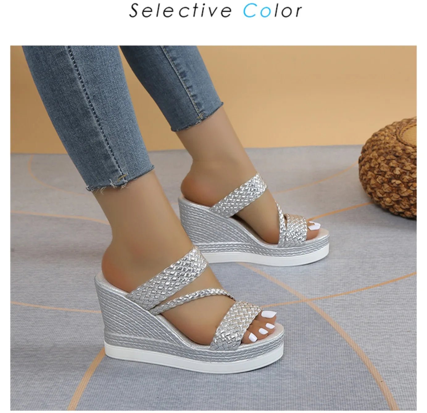 Women Sandals Summer New Outdoor Beach Sandals Comfortable Hot Shallow Wedges Shoes for Women Designer Casual Sandals - Kenner House Emporium