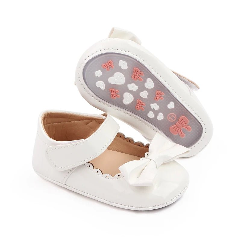 Baby Girl Shoes Cute Bowknot Design Soft PU and Anti - slip TPR Sole Baby Girl Mary Jane Shoes for Spring and Autumn - Kenner House Emporium