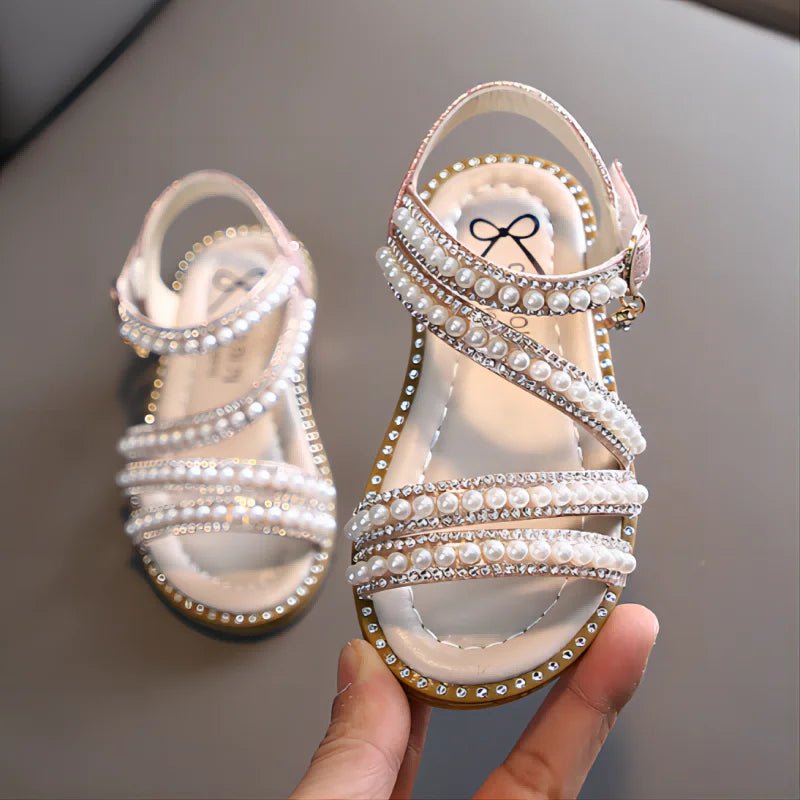 Girl Sandals Summer Fashion Kids Baby Girls Bling Rhinestone Princess Single Sandals For Little Big Girl's Shoes - Kenner House Emporium