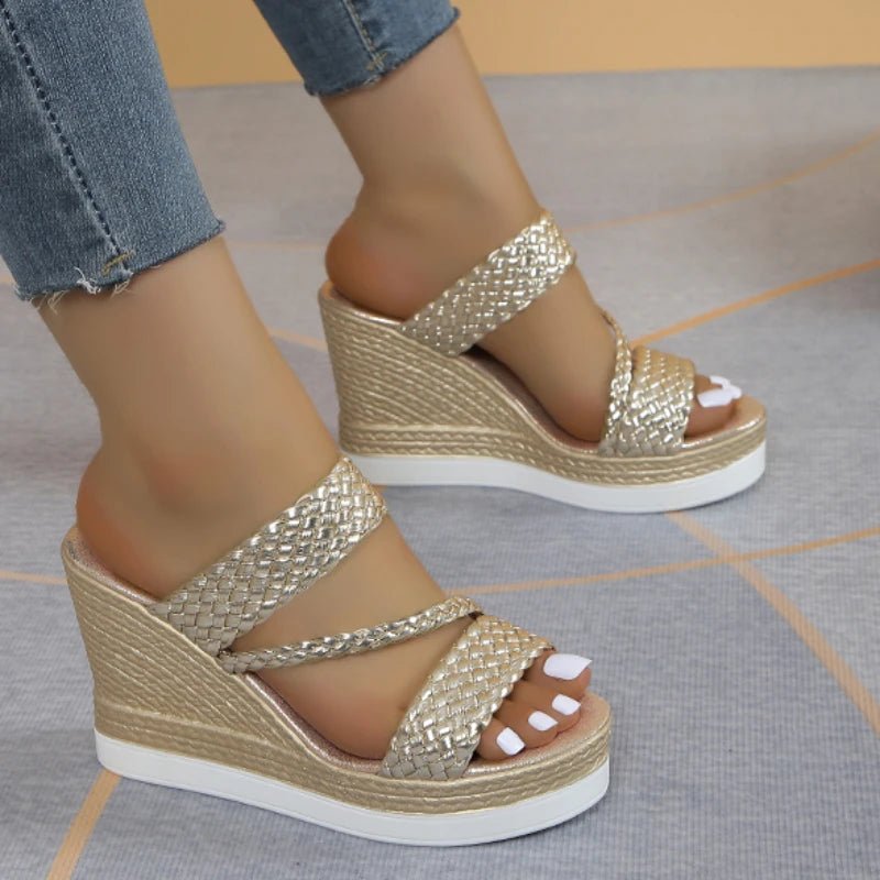 Women Sandals Summer New Outdoor Beach Sandals Comfortable Hot Shallow Wedges Shoes for Women Designer Casual Sandals - Kenner House Emporium
