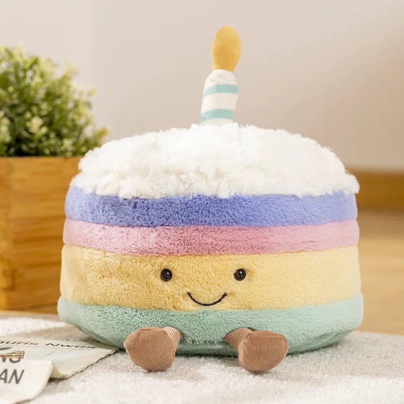 Cute JC Cartoon Cake Plush toys soft soft Doll Stuffed PP Cotton Desktop Ornament Decor Girl Collectible Birthday Surprise Gift - Kenner House Emporium