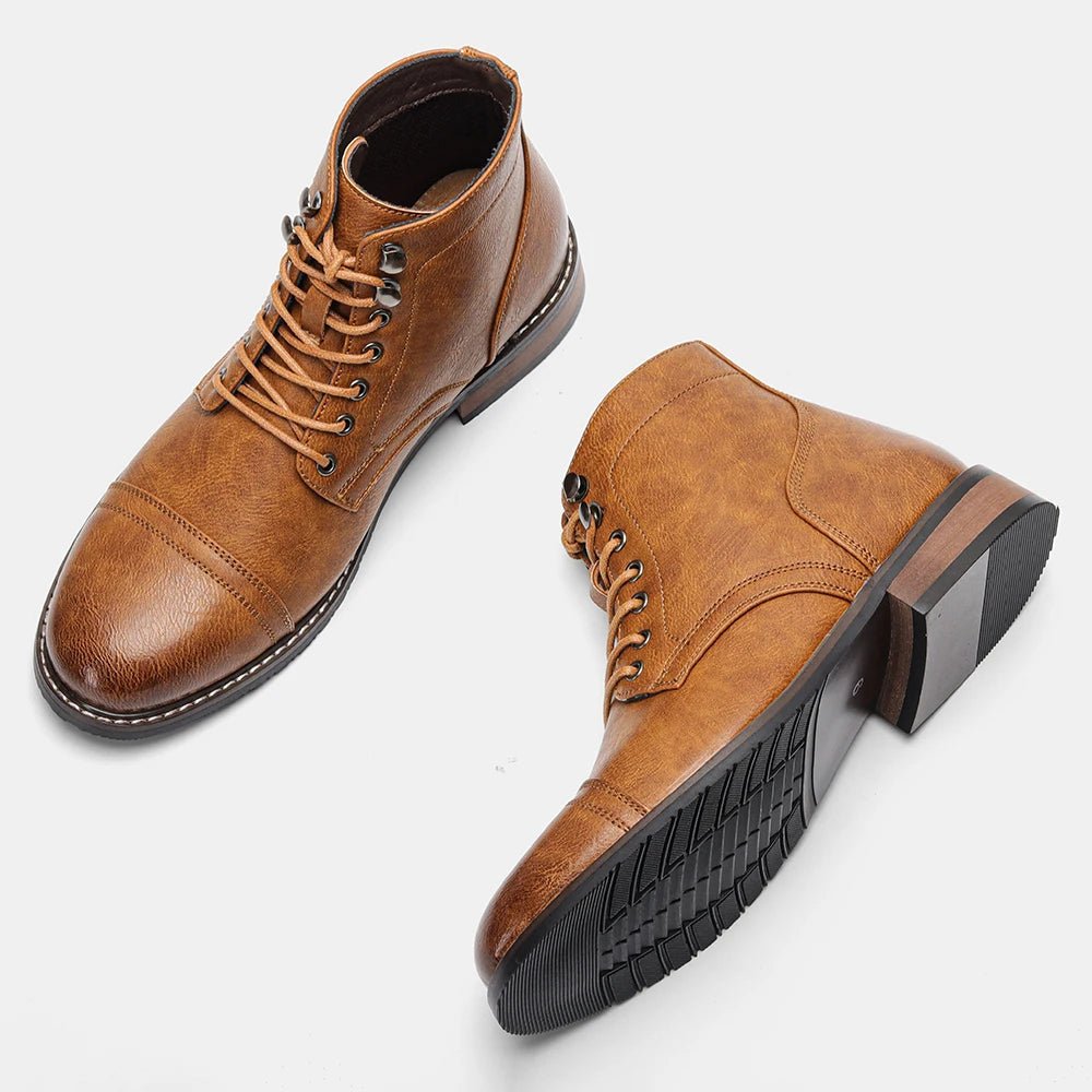 Comfortable Spring Leather Ankle Boots for Men 2025 fashion Men Boots - Kenner House Emporium