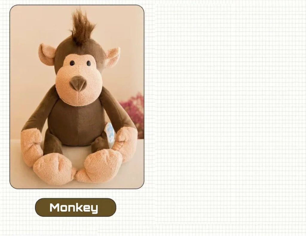Jungle Animal Stuffed Toys Forest Animals Soft Plush Dog Zebra Elephant Lion Fox Giraffe Kid Playmate Doll Christmas Gifts - Kenner House Emporium
