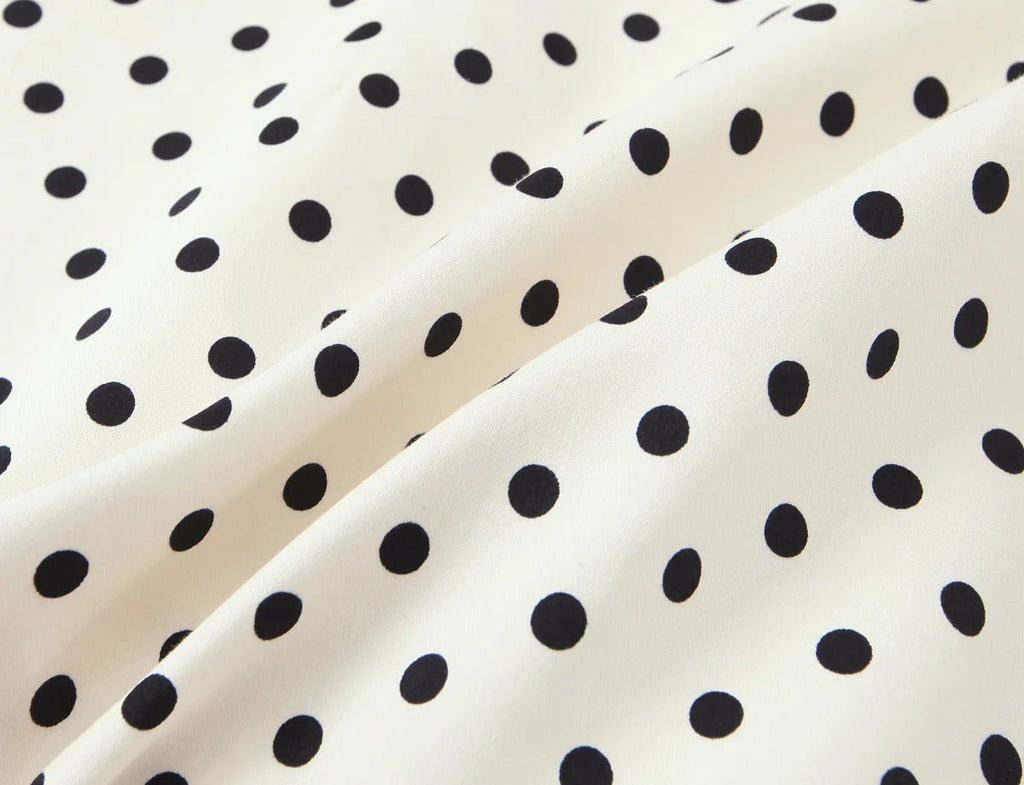 YENKYE New 2026 Women Bow Tie Short Sleeve Polka Dot Dress Sexy Pencil Mini Vestidos - Kenner House Emporium
