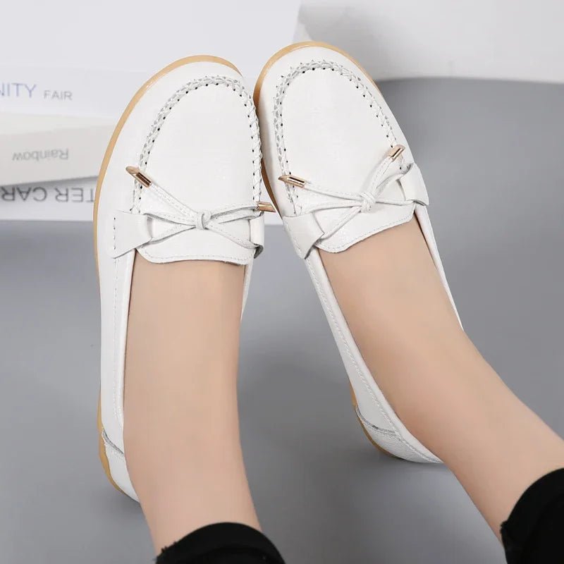 New Woman Flats Shoes Ballet Flat Sneakers Genuine Leather Spring Soft Moccasins Ladies Boat Ballerina Espadrilles Creepers - Kenner House Emporium