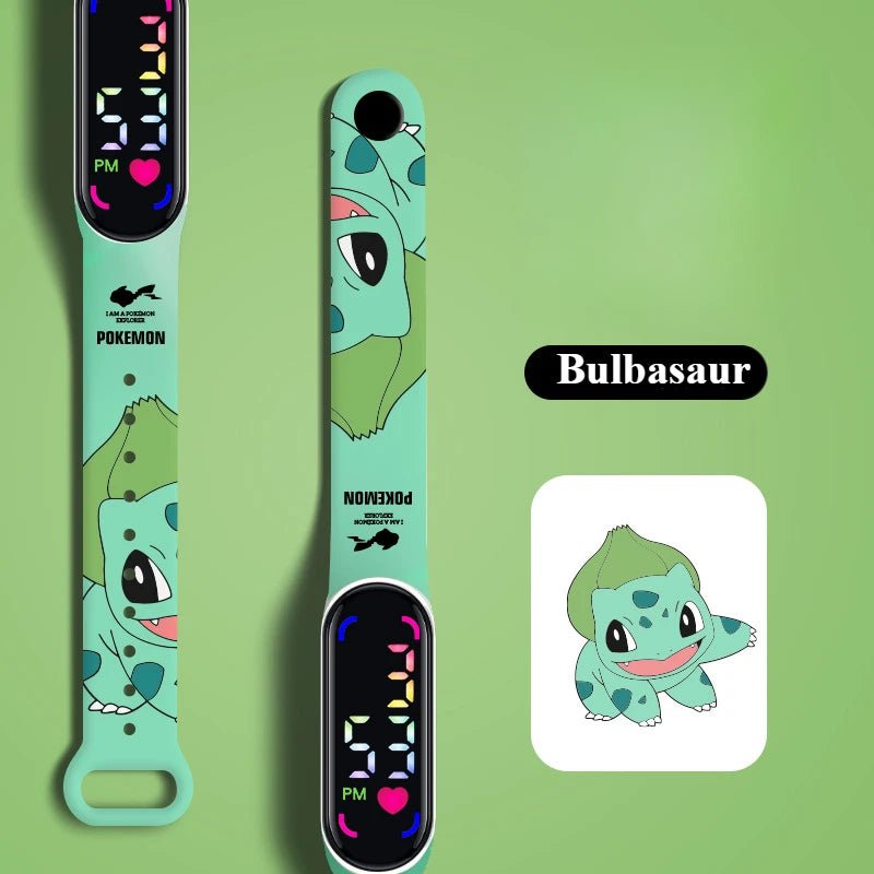 Pokemon Watch Pikachu Gengar, LED Digital Waterproof Watch for Kids, Electronic Wristwatch Boys Girls Birthday Gift - Kenner House Emporium