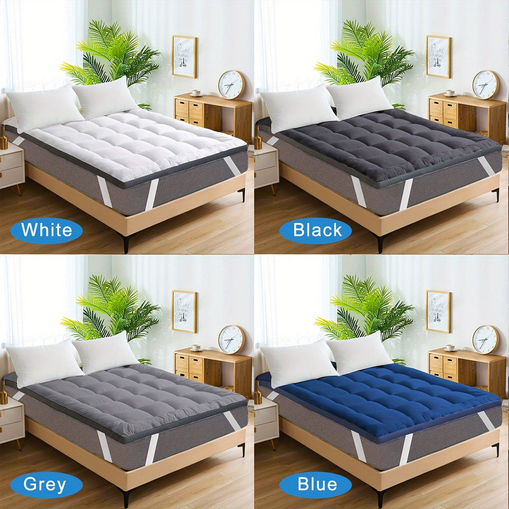 1pc Extra Thick Mattress Topper, Air Flow Quilted Fitted Mattress Pad for Back Pain, Super Breathable Mattress Pad Cover with Strong Elastic Bands fits up to 21 - inch, Extra Soft Pillow Top Mattress Topper Overfilled with Prem - Kenner House Emporium