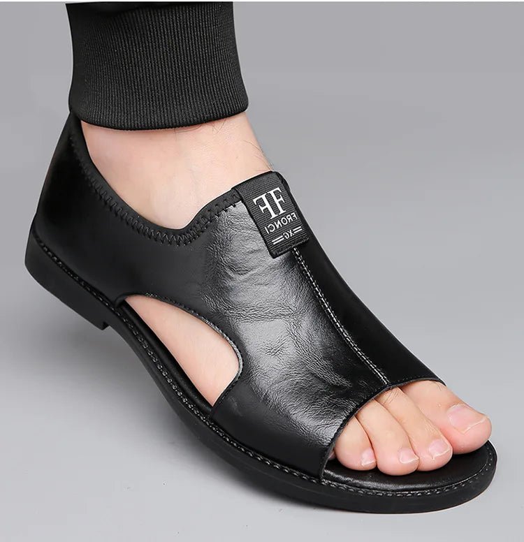 Sandals for Men Brand Casual Shoes Outdoor Fashion Men's Slippers Comfortable Beach Shoes High Quality Leather Men Flat Sandals - Kenner House Emporium