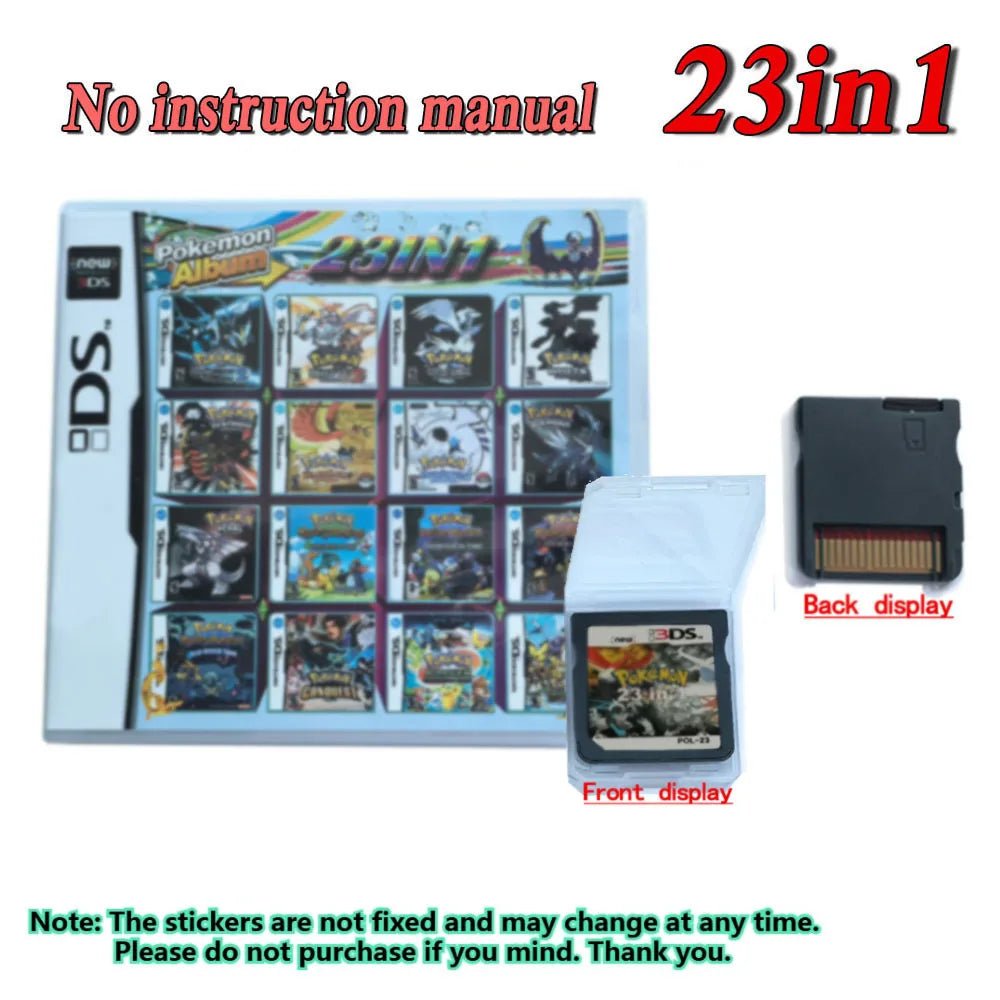 Pokemon Album 23 In 1 Video Game Cartridge Card for DS 3DS NDSI NDSLL NDSXL 3DS XL Video Game Console - Kenner House Emporium