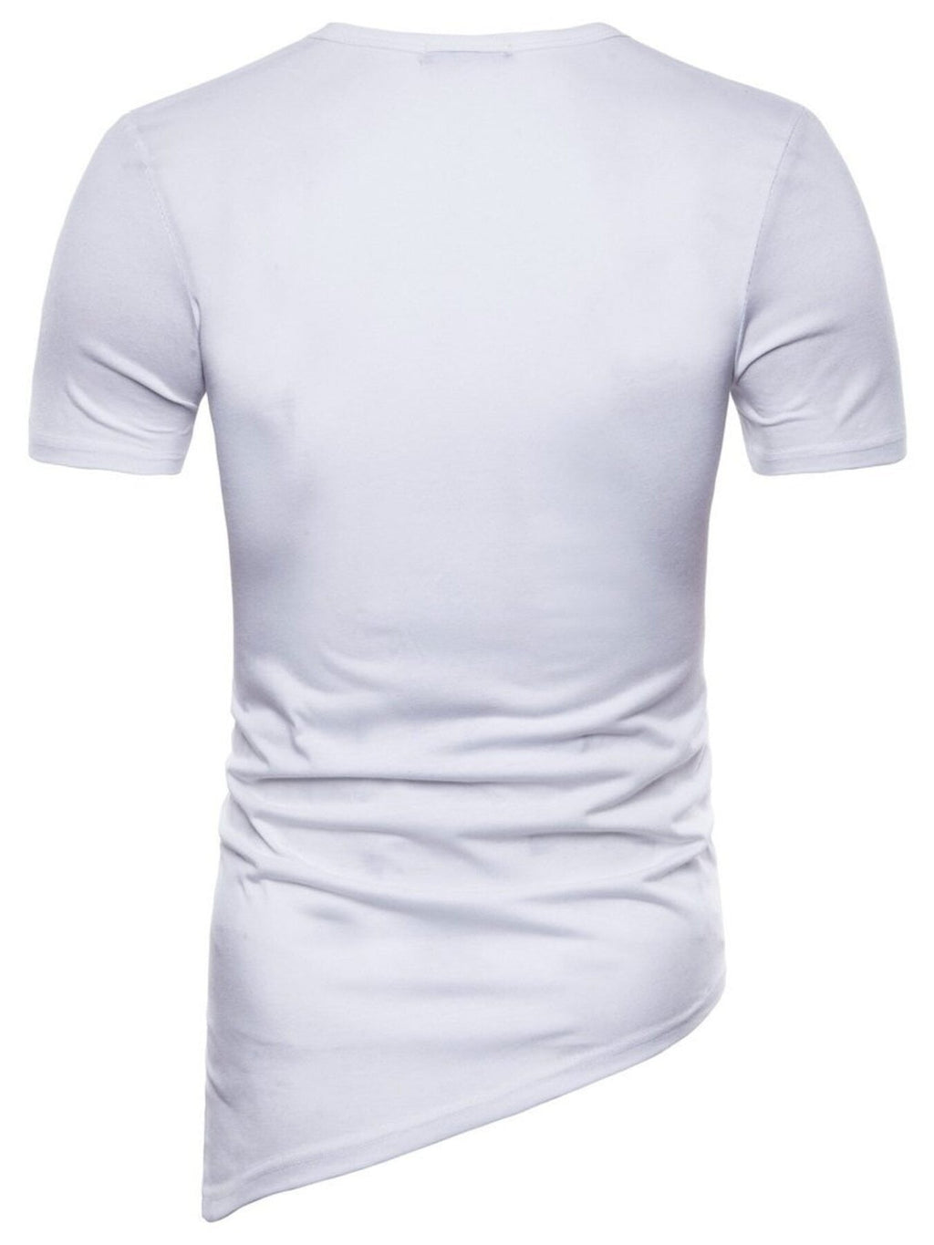 Men's Lace - Up Asymmetric Hem T-Shirt - Kenner House Emporium