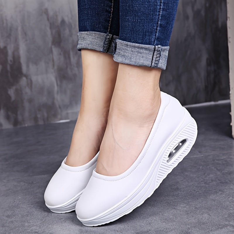 Women'S Nursing Shoes - Lightweight Cushioned Nurse Shoes with Arch Support, Non - Slip PU Synthetic Cover - All - Day Comfort for Hospital, Clinic, Office - Extended Sizes Available - Easy - Clean Black Work Footwear, Nurse Access - Kenner House Emporium
