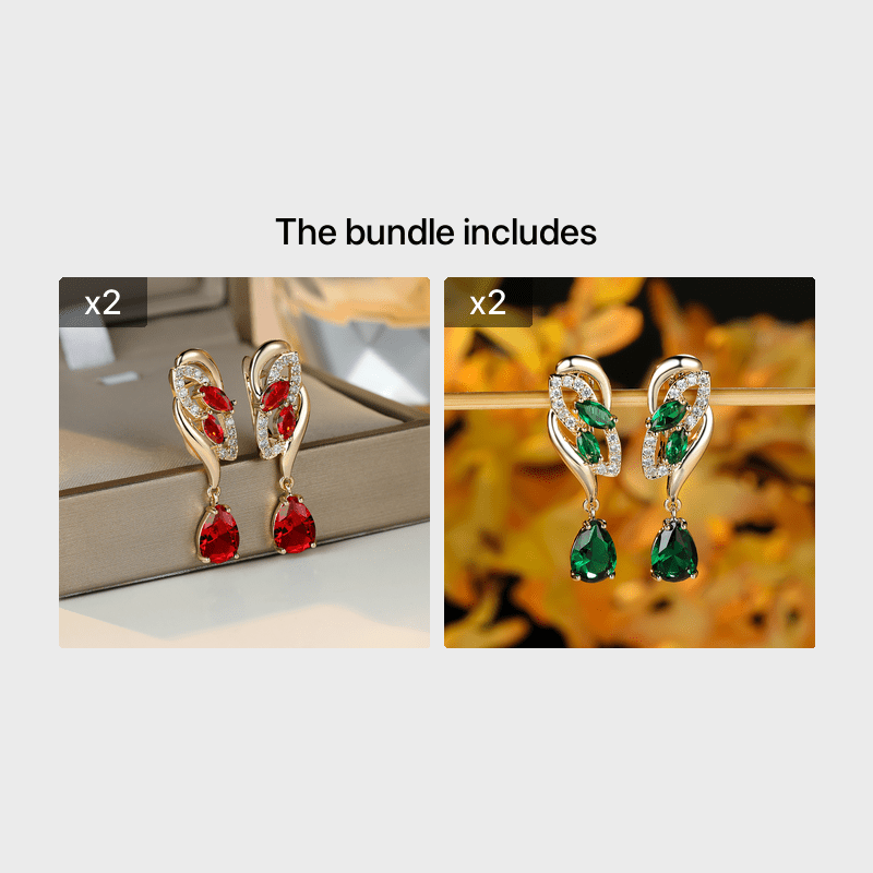 Romantic Flower Dangle Earrings Women Birthstone Party Earrings Jewelry Gifts - Kenner House Emporium