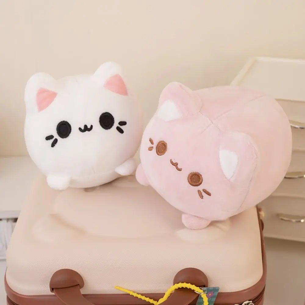 Stuffed Animals Black Cat Stuffed Cute Plushie Pink Peachy Kitten Plush Toys 20cm Cartoon Cat Soft Dolls Birthday Presents - Kenner House Emporium