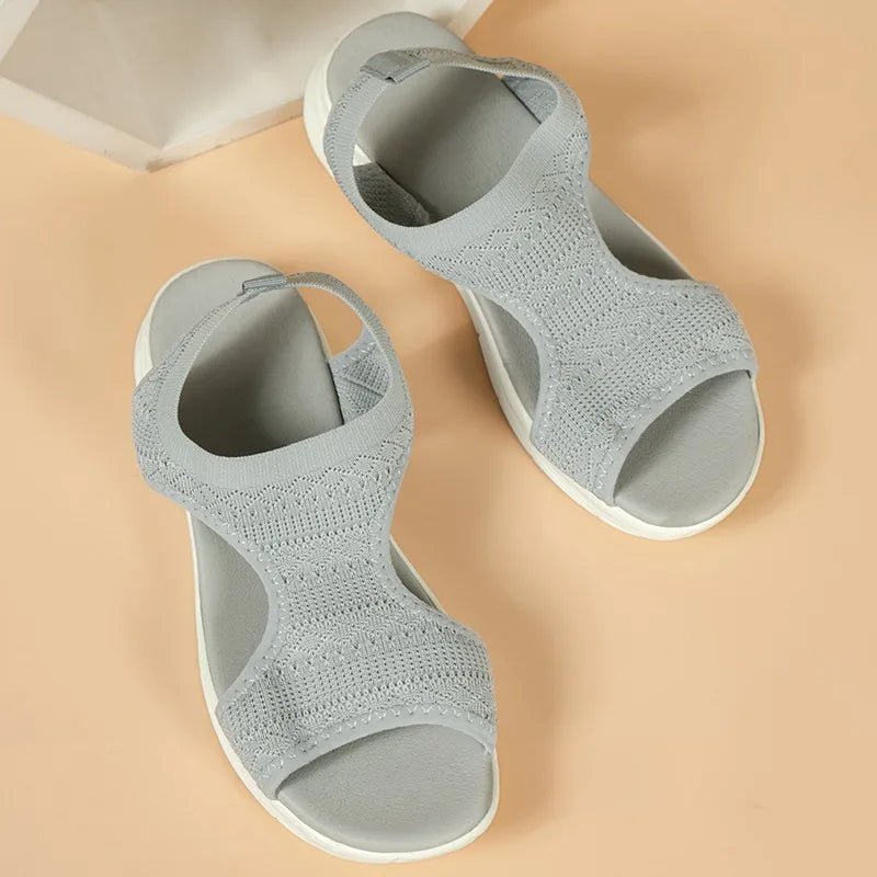 Women's Shoes 2025 Summer Comfortable Casual Sports Sandals Women's Beach Wedge Sandals Women's Mesh Knitted Roman Sandals - Kenner House Emporium