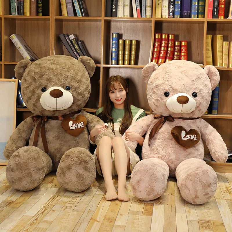 Nice New Hot High Quality 2 Colors Teddy Bear With Love Stuffed Animals Plush Toys Doll Pillow Kids Lovers Birthday Baby Gift - Kenner House Emporium