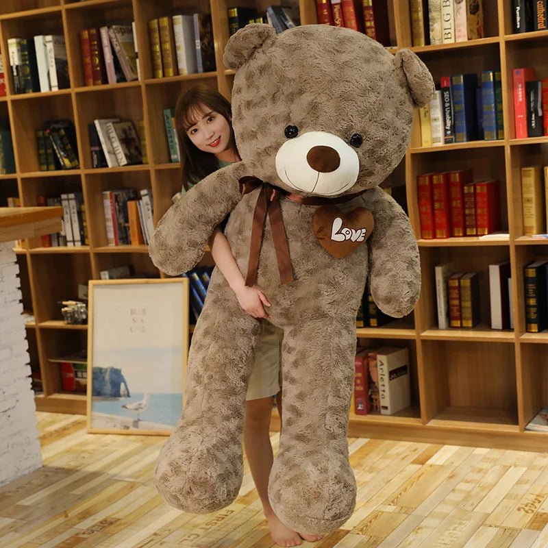 Nice New Hot High Quality 2 Colors Teddy Bear With Love Stuffed Animals Plush Toys Doll Pillow Kids Lovers Birthday Baby Gift - Kenner House Emporium