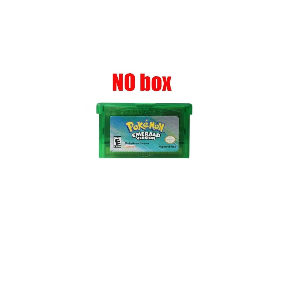 NEW Pokemon Series Emerald FireRed Leafgreen Ruby Sapphire 5 Versions GBA Game in Box for 32 Bit Video Game Cartridge No Manual - Kenner House Emporium