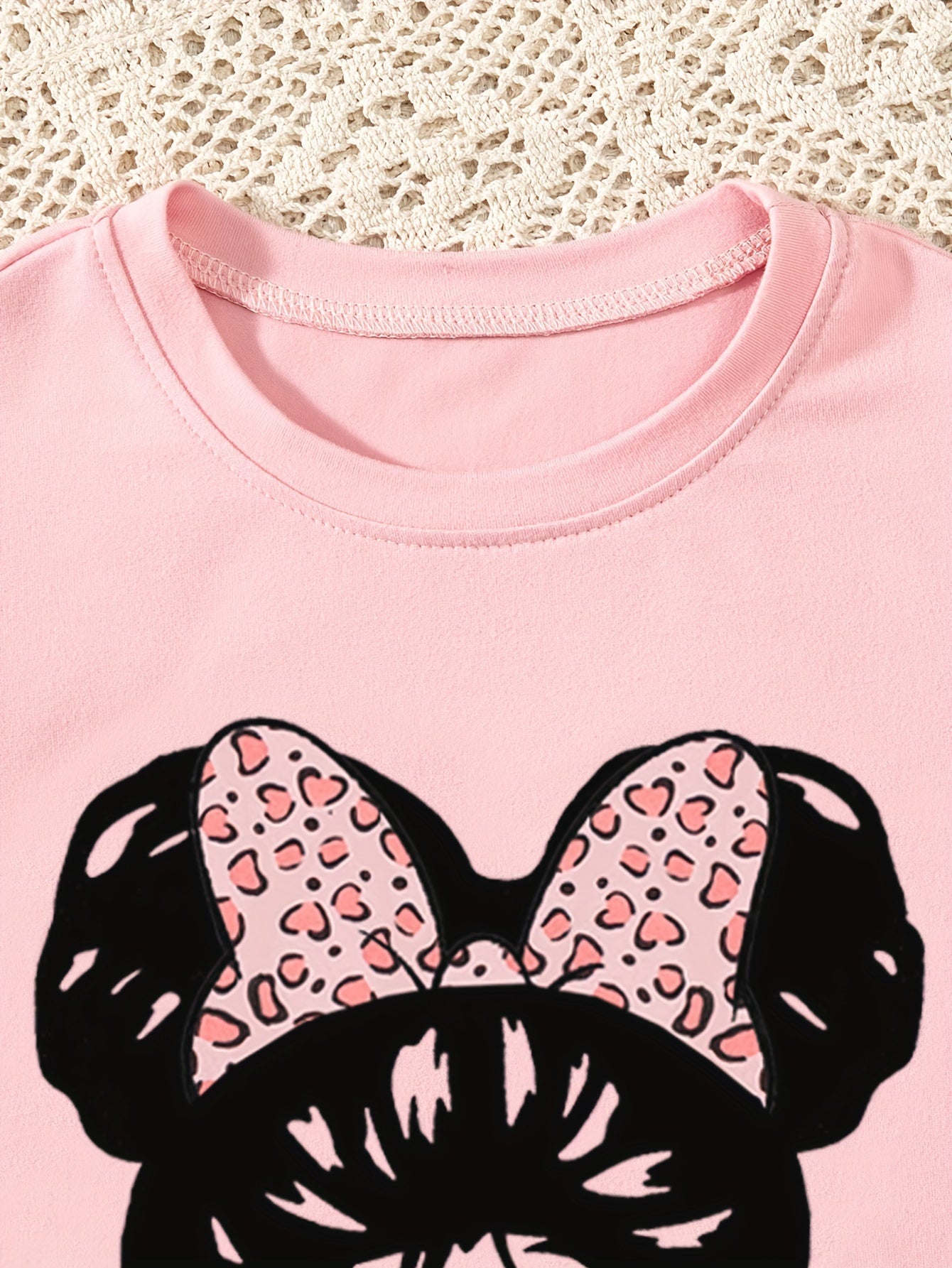 2pcs Cartoon Girl Graphic Outfits Girls Comfy Pullover + Pants Set For Outdoor - Kenner House Emporium