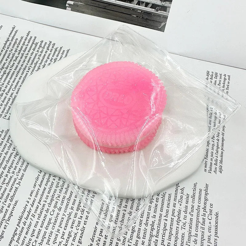 Squishy Handmade Silicone Cookies Fidget Toy Slow Rebound Stress Relief Pinch Decompression Squeeze Toy for Kids Holiday Gifts - Kenner House Emporium