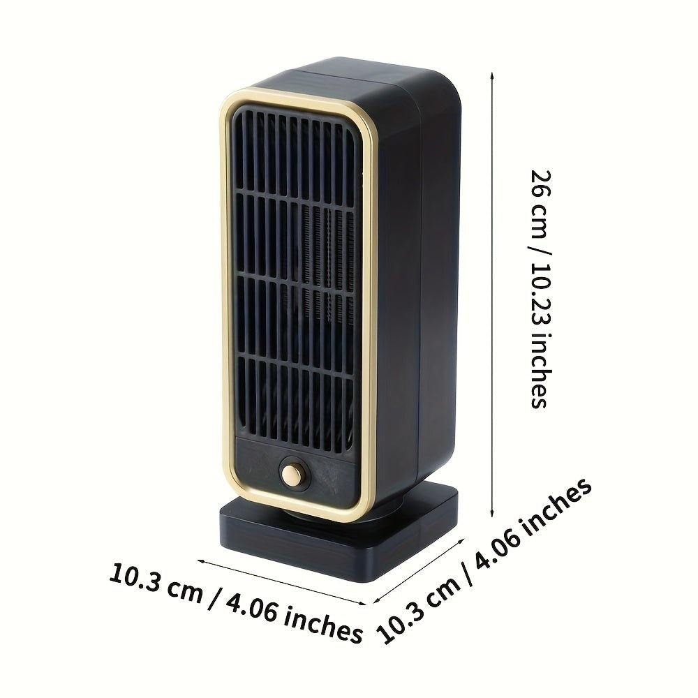 Quiet 500W Ceramic Electric Space Heater, Square Shape, 110 - 130V US Plug, No Energy Efficiency Rating, Tip - over Protection, Portable Heating Equipment for Bedroom, Living Room, Office - Kenner House Emporium