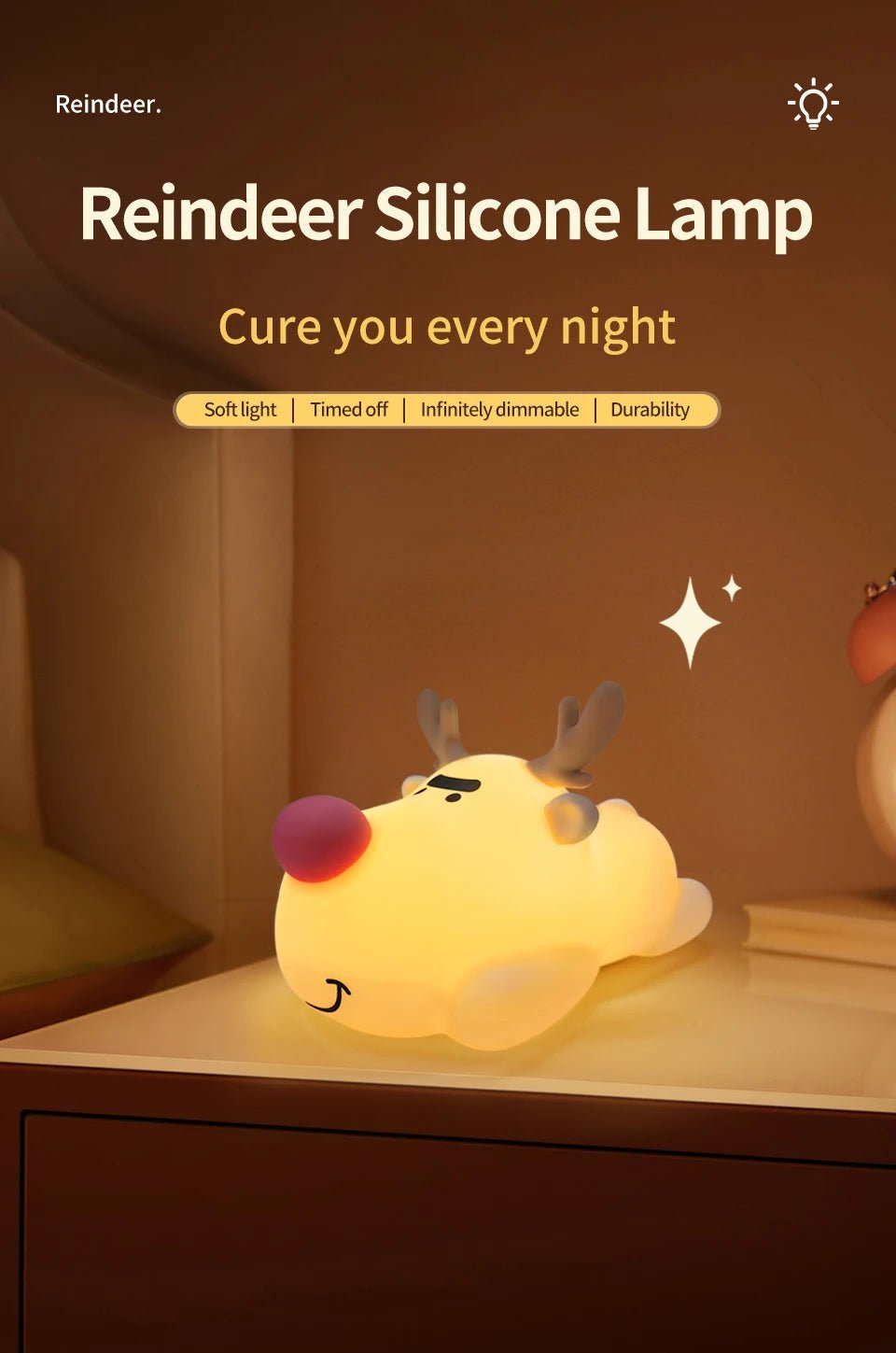 Mushroom Night Light LED Rechargeable USB Table Lamp Desk Room Decoration Baby Nursery Kids Birthday Gift Animal Pumpkin Lantern - Kenner House Emporium