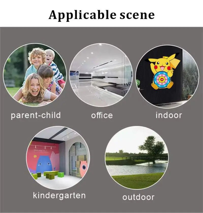 Pokemon Pikachu Squirtle Kids Cartoon Dart Board Sticky Ball Family Sports Game Party Interactive Educational Toy Birthday Gift - Kenner House Emporium
