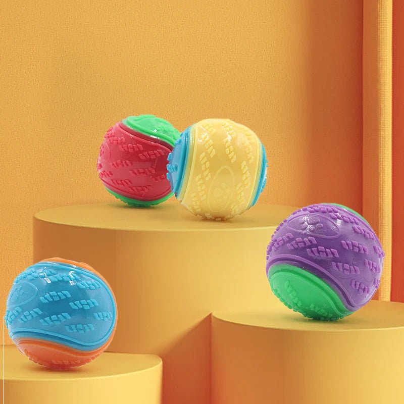 Dogs Interactive Toys Soft TPR Toys for Dog Pet Teeth Cleaning Bite Resistance Squeaky Dog Ball Toy - Kenner House Emporium