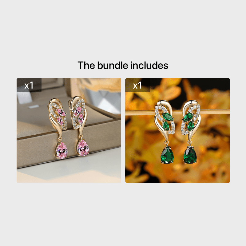 Romantic Flower Dangle Earrings Women Birthstone Party Earrings Jewelry Gifts - Kenner House Emporium