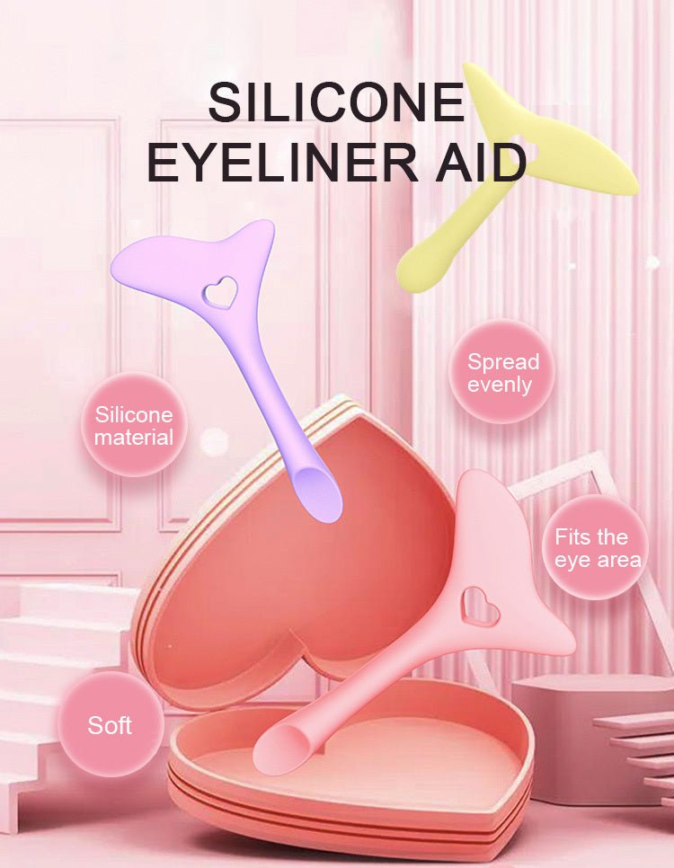 Silicone Eyeliner Stencils - Wing Tips, Mascara, Lipstick, Cream Mask Applicator - Makeup Beauty Tool for Perfect Application - Kenner House Emporium