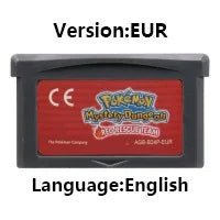 Pokemon Series GBA Game Cartridge 32 Bit Video Game Console Card Red Chapter Cursed Moemon FireRed Emerald for GBA NDS - Kenner House Emporium