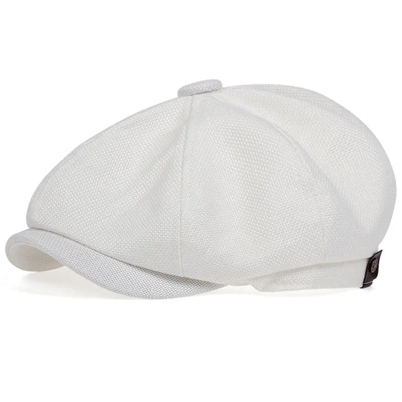 Men Casual Newsboy Hat Spring Autumn Retro Beret Hats Wild Casual Hats Unisex Wild Octagonal Cap for Men Street Caps Gorras - Kenner House Emporium